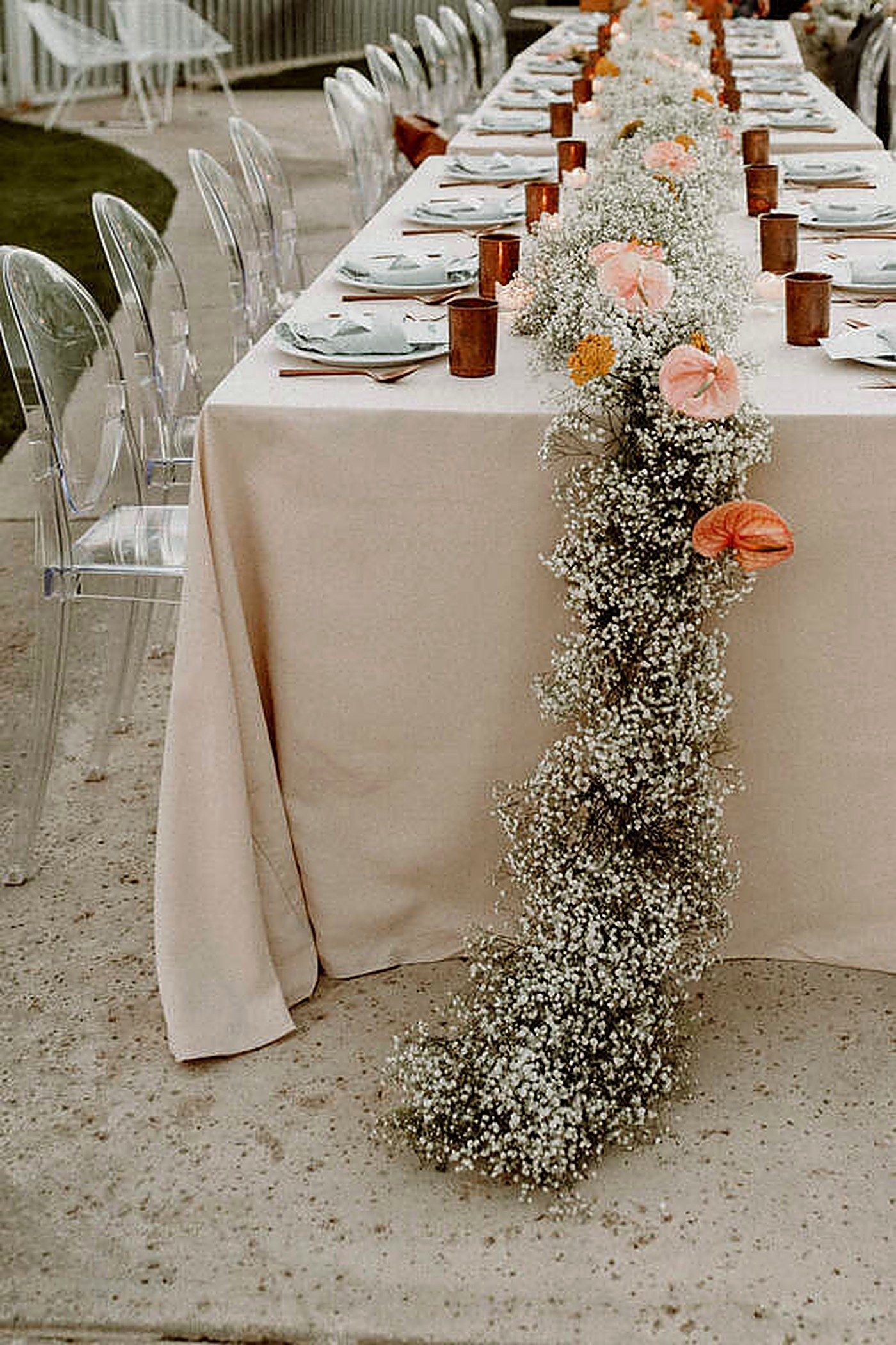 Reception tablescape & centerpieces