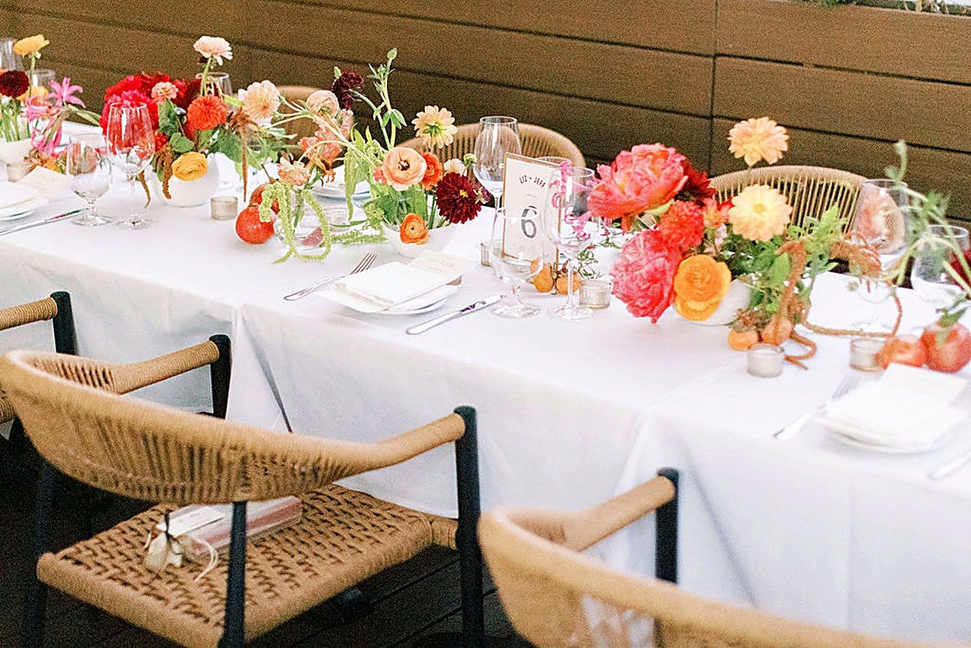 Reception tablescape & centerpieces